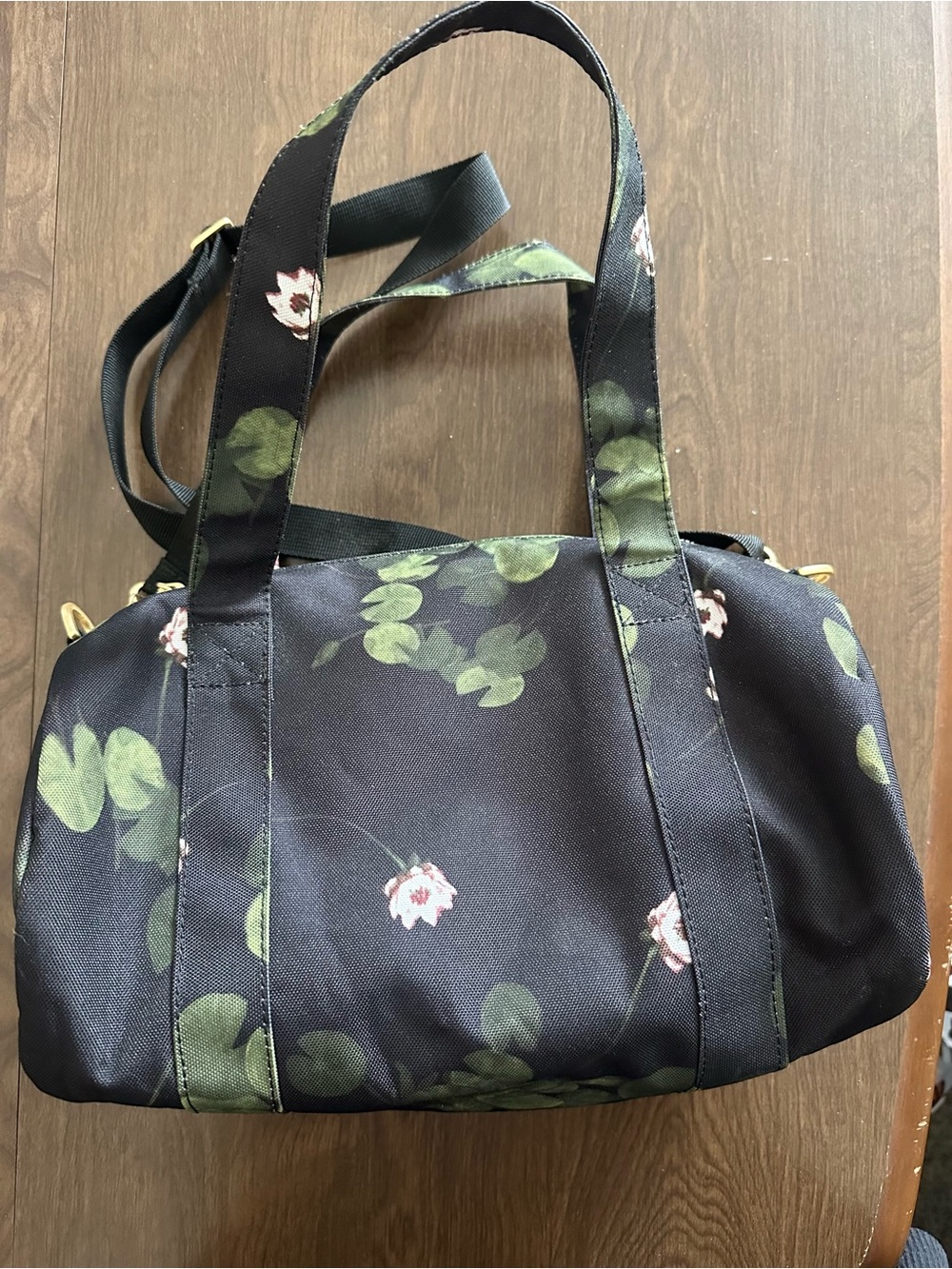 Herschel Supply Company Black & Burgundy Floral Tote - Picture 4 of 5